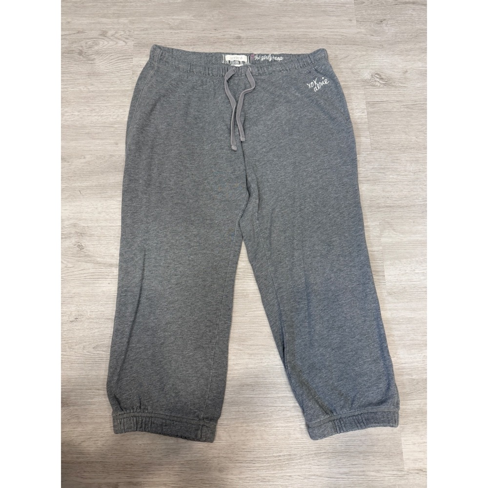 Vintage Y2K Aerie Girly Crop Sweatpants Embroidered Logo L Retro Lounge Cozy
